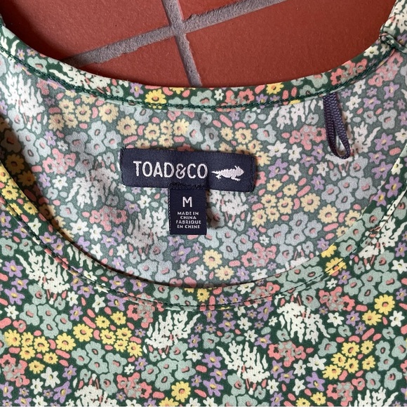 Preowned Toad & Co. Green Floral Sunkissed Tank Top size M - Picture 3 of 12